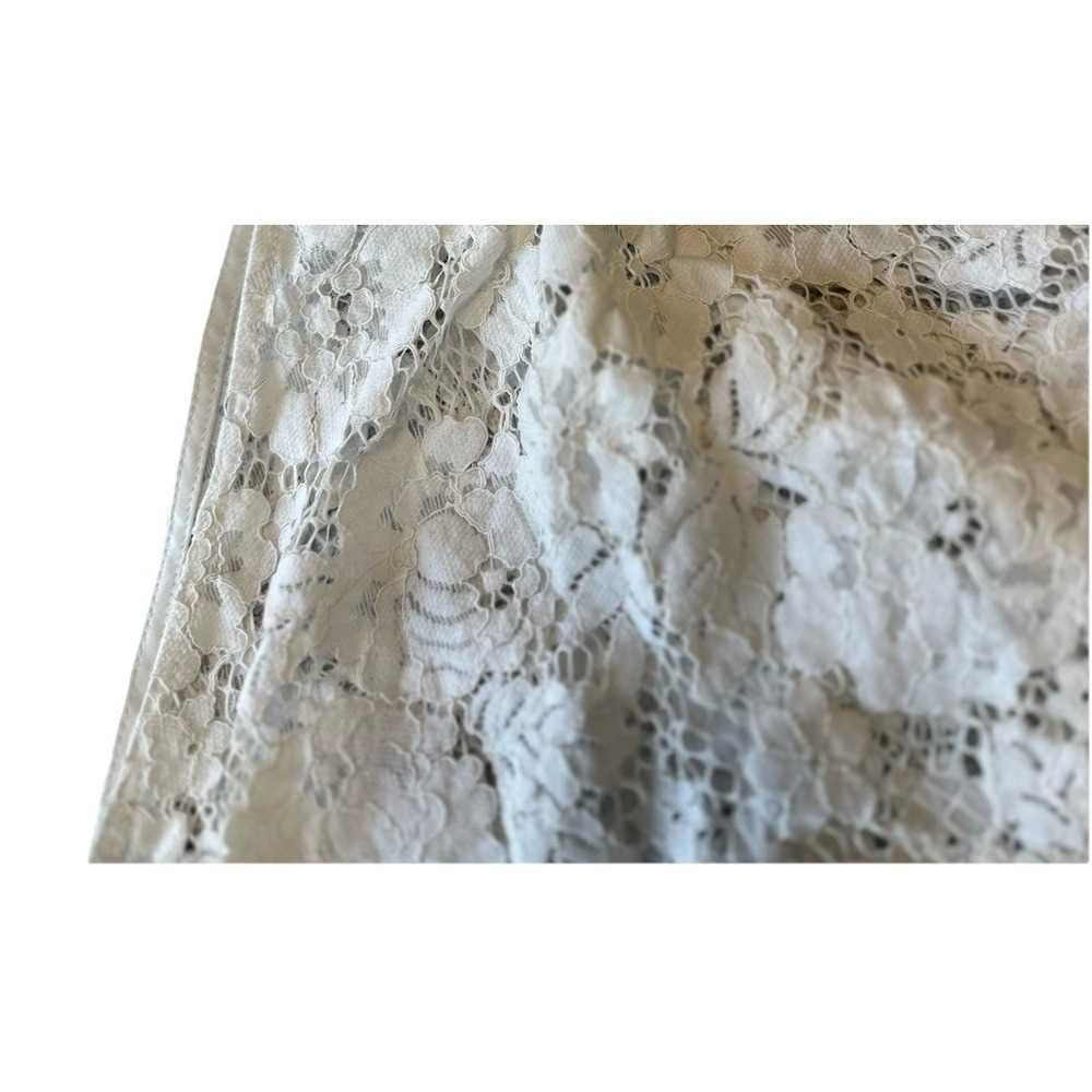 Free People White Lace Crop‎ Top Size Large - Picture 7 of 8